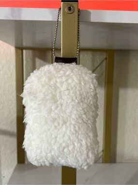 UGG White Shearling Keychain Bag Charm